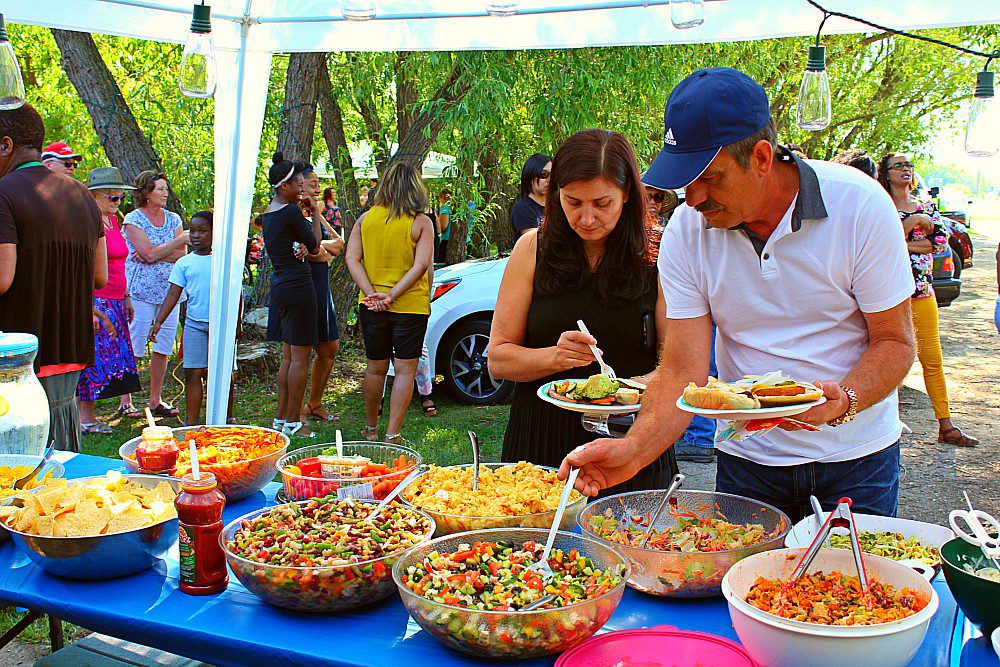 Casual Backyard Wedding Reception Alexandra And Carvil In Canada