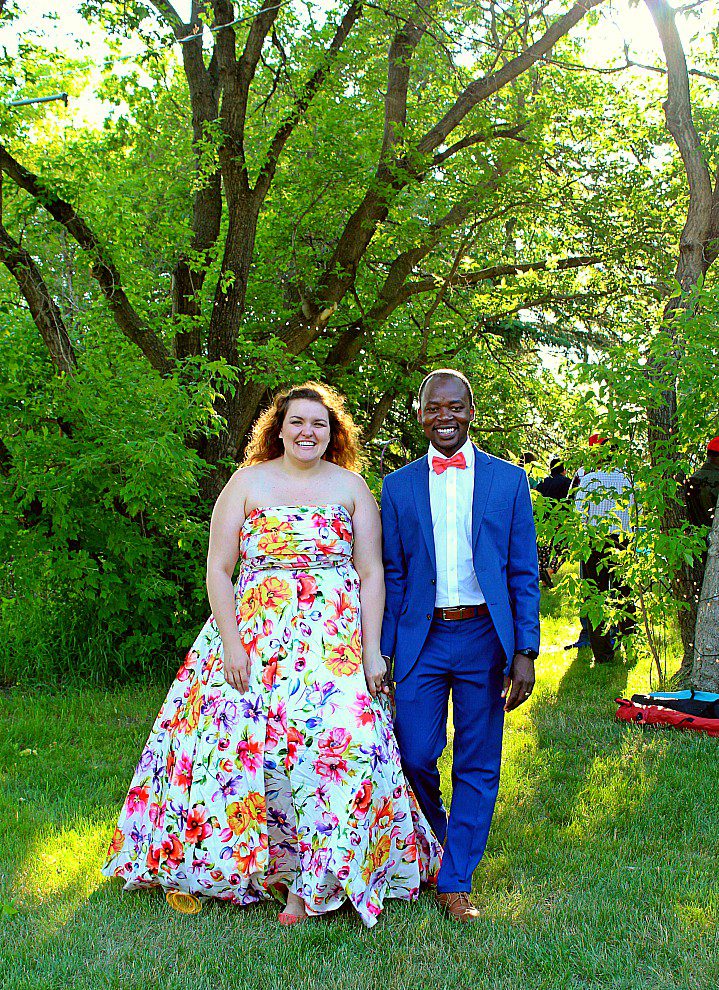 Casual Backyard Wedding Reception Alexandra and Carvil in Canada