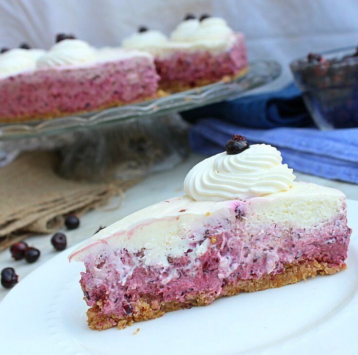 Image for No Bake Saskatoon Berry Cheesecake